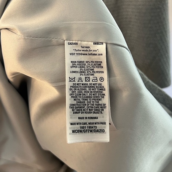 Ted Baker London Working Title Daizid Pleat Shoulder Peplum Dress Gray Size 2/US - Picture 5 of 10